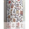 thumbnail image 7 of Boho Leaf Semi Sheer Curtains 72 Inch Length 2 Panels Set, Orange Red Spring Farmhouse Pastoral Tribal Sheer Kitchen Curtain Privacy Voile Window Curtain for Living Room Bedroom Rod Pocket Drapes, 7 of 7