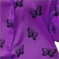 thumbnail image 4 of LYMAYTER Women‌ Fashion Shirts Summer Casual Butterfly Print Long Sleeve Lapel Button for Shirt Tops S-4XL, 4 of 8