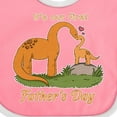 thumbnail image 4 of Inktastic It's Our 1st Father's Day Brontosaurus Family Boys or Girls Baby Bib, 4 of 4