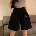 thumbnail image 4 of Rezuofi 2 Pcs Women's Athletic Shorts Jogger Sweat Casual Loose Bermuda Shorts, 4 of 7
