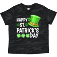 thumbnail image 3 of Inktastic Happy St. Patrick's Day Green Hat and Clovers Boys or Girls Toddler T-Shirt, 3 of 5