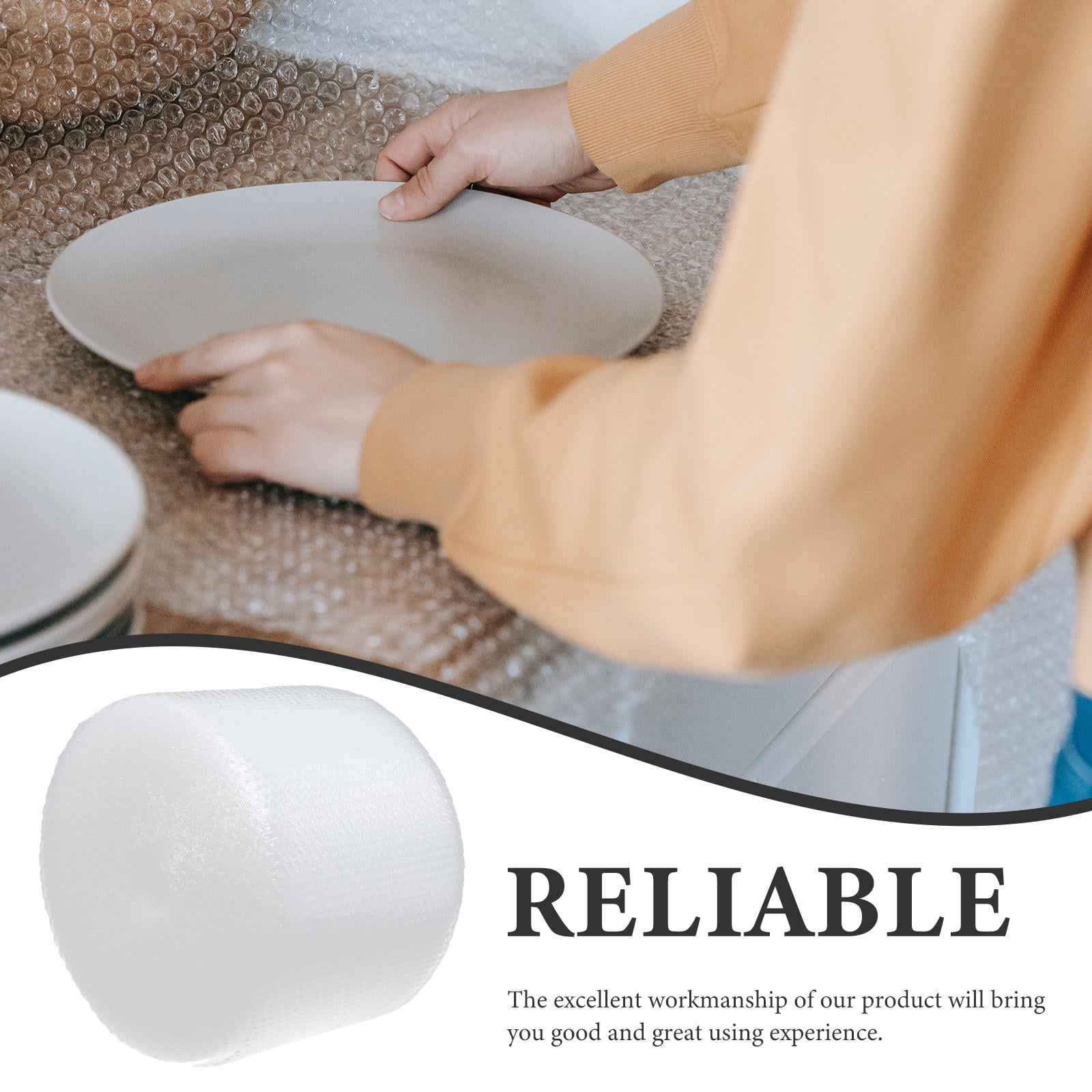 Tineasur 1Pcs Packing Plastic Wrap for Bubble Cushioning White PE Shockproof Use