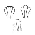 thumbnail image 2 of Miangastore Épingle à Cheveux Noire 5 Pcs 3.9x2.8in, 2 of 8