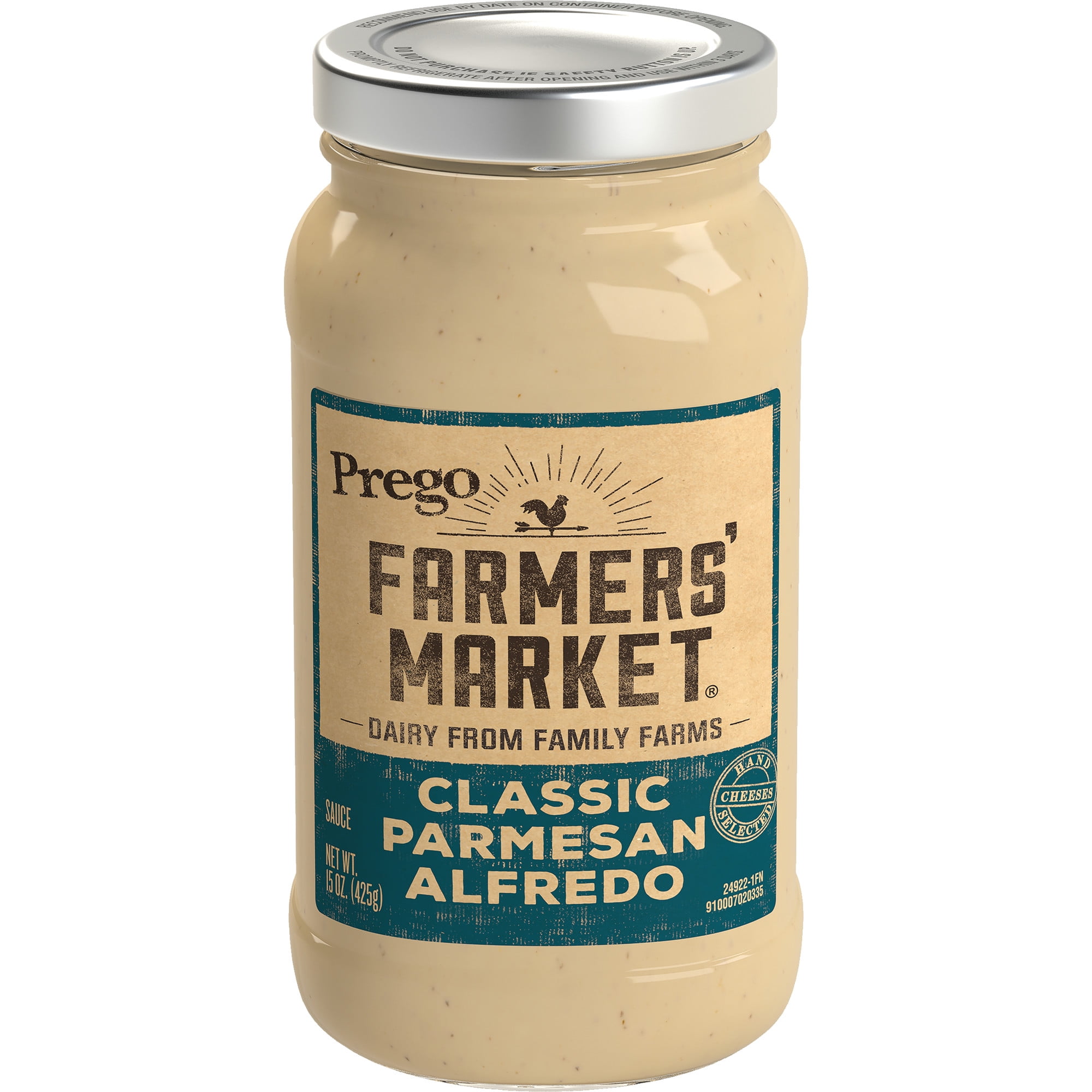 Prego Pasta Sauce Farmers Market Alfredo Sauce Classic Parmesan 15 Ounce Jar Walmart Com