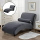 thumbnail image 3 of Chaise Lounge Cove Decoración Estética Poliéster Antideslizante de Alta Elasticidad Fácil Cuidado Gris oscuro, 3 of 8