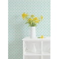 thumbnail image 3 of The Pioneer Woman Teal Tonal Scallop Peel And Stick Vinyl Wallpaper, 215-in by 20.5-in, 30.75 sq. ft., 3 of 8