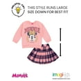 thumbnail image 3 of Disney Minnie Mouse Toddler Girls Fleece Sweatshirt and Skirt Plaid Pink 5T, 3 of 5