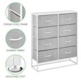 thumbnail image 3 of mDesign Wide Modern 8-Drawer Dresser Storage Tower Unit with Fabric Bins, Gray, 3 of 6