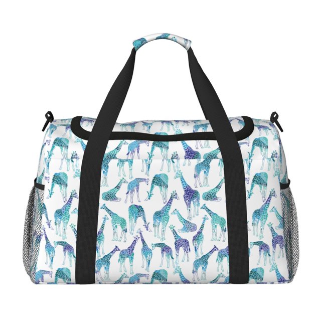 Disketp Cool Giraffe Bolsa de Viaje Tipo Duffle, Bolso de Mano para Fin de Semana para Mujer, Bolsa de Gimnasio Ligera para Hombre, Esencial para Viajes