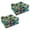 Beachcrest Caviar, variant on Blazing Needles 19-inch Square Tufted Indoor/Outdoor Chair Cushions (Set of 4) - 19" x 19" Lesandra Sunblue