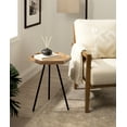 thumbnail image 7 of Kate and Laurel Kashvi Modern Hexagon Side Table, 17 x 15 x 20, Natural Wood and Black, Decorative Geometric Farmhouse End Table with Tripod Legs and Two Tone Finish, 7 of 7