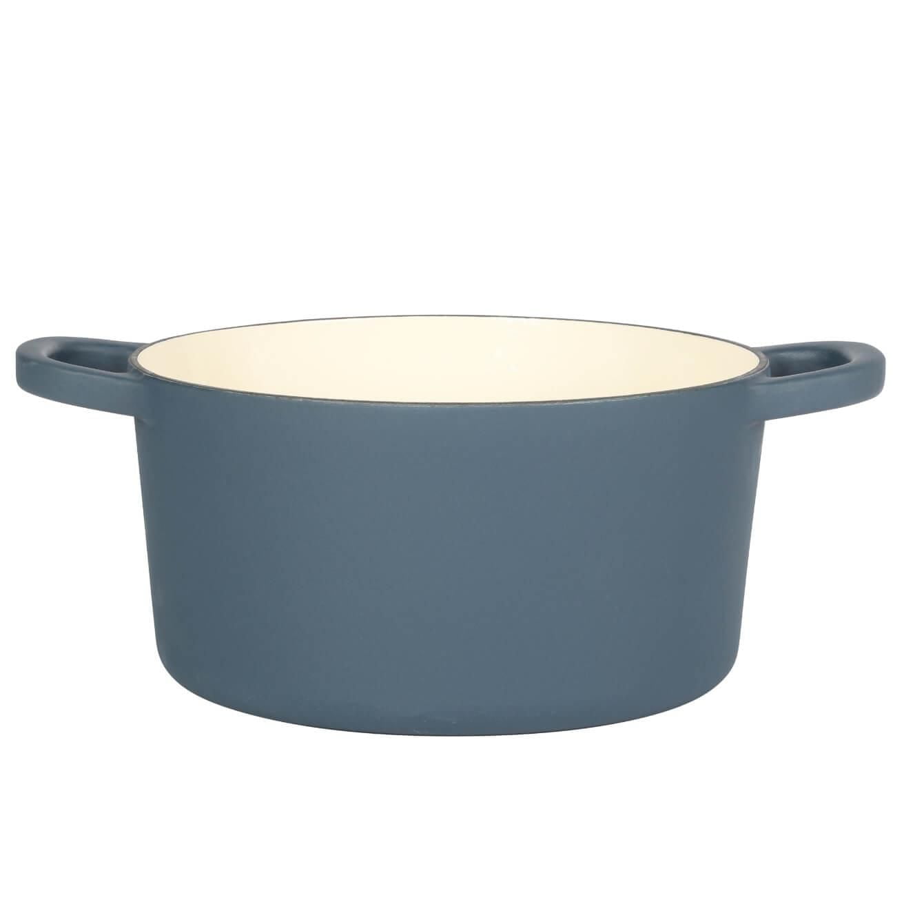 Crock-Pot Artisan 7 Qt Enameled Cast Iron Dutch Oven W/ Lid, Matte Navy, Round