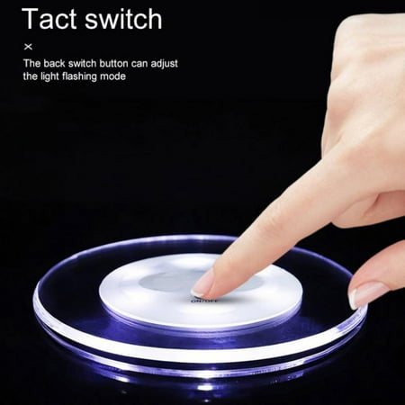 

Clearance! LED Cocktail Coaster 3 Acrylic Luminous Coasters Bar Beer and Beverage Coasters for Wedding Party Decoration Christmas (White)