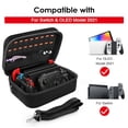 thumbnail image 2 of Carrying Storage Case for Nintendo Switch/For Switch OLED Model (2021),Portable Travel All Protective Hard Messenger Bag Soft Black, 2 of 5