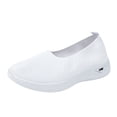 thumbnail image 4 of Domzle Orthopedic Breathable Soft Shoes Arch Support, Women Wide Width Breathable Walking Comfortable Slip On Sneakers White, 4 of 7