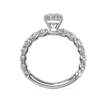 thumbnail image 2 of 1.35 Carat Brilliant Asscher Cut Genuine Diamond Solitaire with Accents Wonderful Ring for Ladies Solid 14K White Gold Size 10.5, 2 of 6