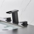 thumbnail image 2 of AVSIILE LED Bathroom Faucet 3 Hole, Matte Black Waterfall Bathroom Faucets, 8 Inch Widespread Modern Bathroom Sink Faucet & Parts, Wide Spread Touch On Three Hole 2, 2 of 9