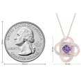 thumbnail image 4 of AFFY Round Cut Simulated Alexandrite & White CZ Inter Woven Pendant Necklace in 14k Rose Gold Over Sterling Silver, 4 of 6