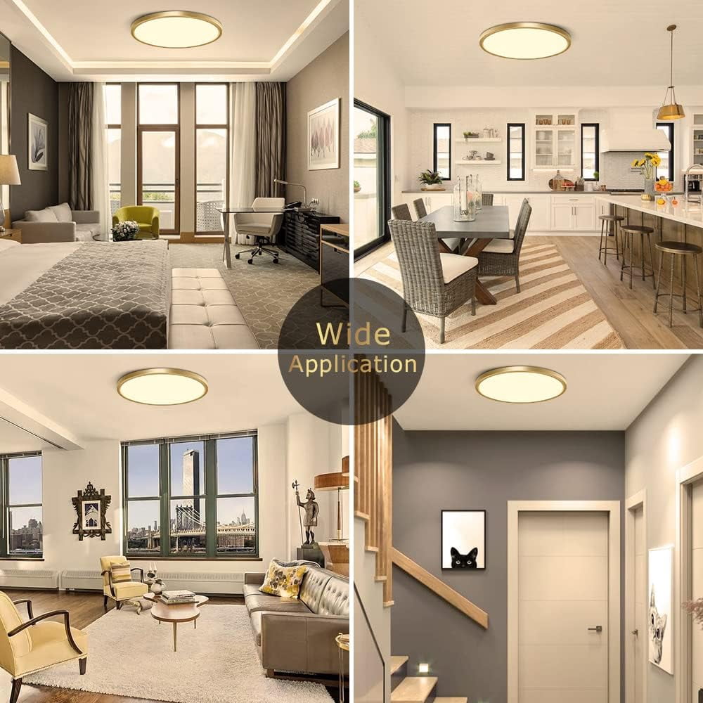 Flush Mount Ceiling Light Fixture , IP40, Flat Modern LED Ceiling Lights for Bedrooms, Living Rooms, Bathrooms, Stairwells