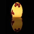 thumbnail image 3 of Easter Egg Decorations Spring Home Decor Handmade Hand Painted Real Wax Battery Operated Flameless LED Candle Kids’ Room Nursery Night Light Decorative Table Lamp Centerpiece with Timer Pink Butterfly, 3 of 6