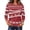 Red -AS23, variant on Lumtrix Women's Merry Christmas Shirts Christmas Long Length Sleeve christmas print Crew Neck Polo Shirts Multicolor L