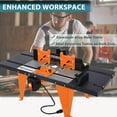 thumbnail image 2 of Electric Router Table, Universal Benchtop Router Tables Top with Steel Stand & Adjustable Fence Wood Working Router Table Precise Routing Table Craftsman Tool for Woodworking, Orange, 2 of 8