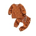 thumbnail image 1 of Kmbangi Babies Clothes Set, Long Sleeve Pullover and Elastic Waist Pants, 1 of 7