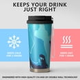 thumbnail image 4 of 18oz Travel Coffee Mug, 316 Stainless Steel Vacuum Insulated Tumbler with 2-in-1 Straw Lid & Strap, Liquid & Marble Print, 4 of 6