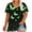 Green, variant on Summer Plus Size Tops For Women Causal Loose Short Sleeve V-Neck Butterfly Printing Pullover Blouse T-Shirt Oversized Women Shirts Under $10 Purple XXL