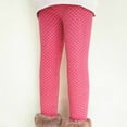 thumbnail image 6 of Diufon Toddler Kids Girls Leggings Fleece Thickened Warm Polka Dot Printed Basic Pants Outdoor Bottom Trousers, 6 of 7