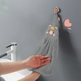 thumbnail image 4 of Kumdkd 15"x11" Cute Piglet Hanging Hand Towels - Absorbent Fleece Bathroom & Kitchen Towels for Kids (4 Colors), 4 of 6