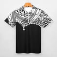 thumbnail image 3 of Keffiyeh Neck Scarf Men Zipper T-shirt Summer Casual Short Sleeve T-shirt Top, 3 of 7