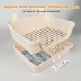thumbnail image 4 of Large Rabbit Litter Box with Plastic Grid and Dump Tray, Pet Bunny Potty Toilet Supplies, 4 of 7