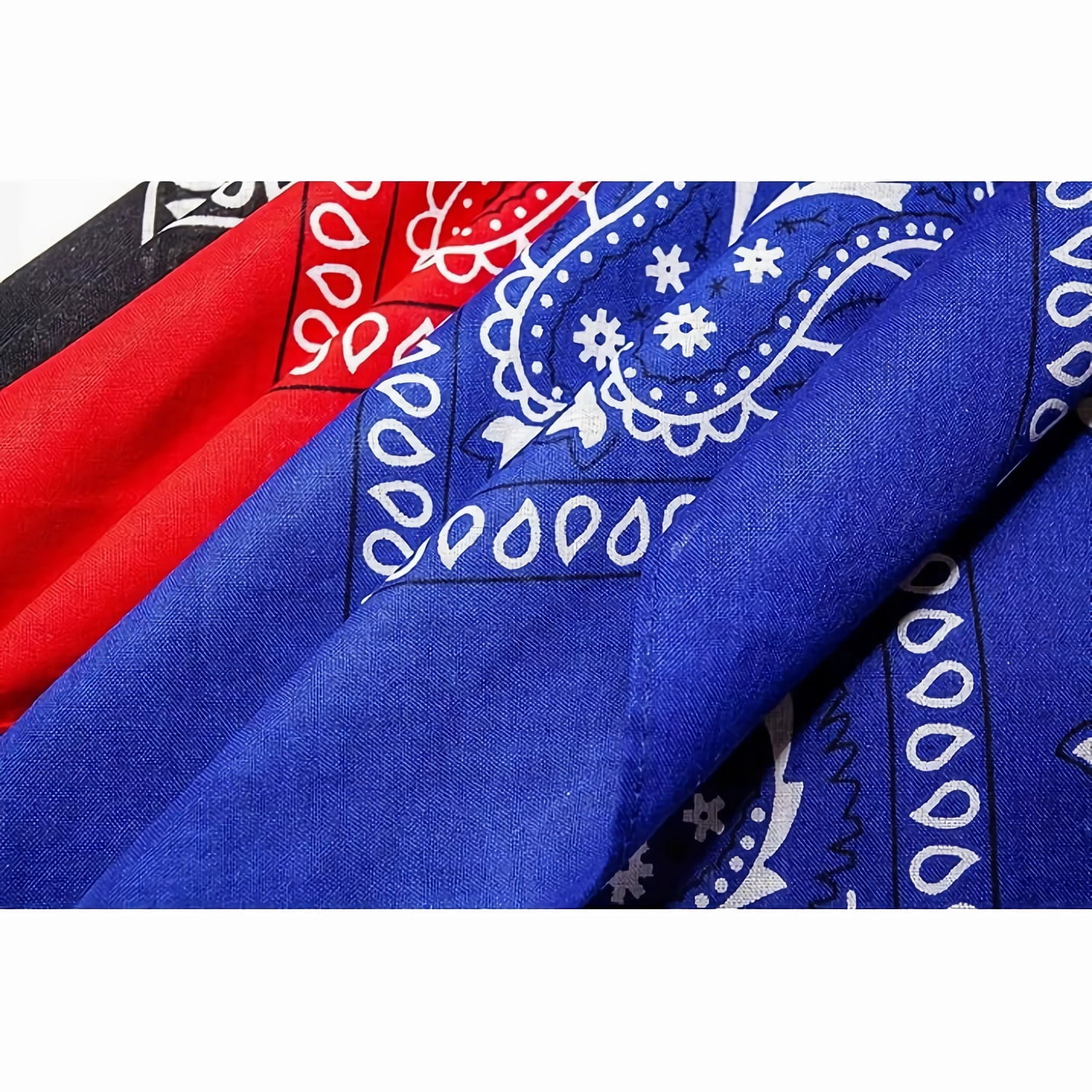 Fanni Youpin Assorted Colors Paisley Cowboy Bandanas 12 Pack 22 inch Thick Cotton Kerchiefs for Men Women Mixed color