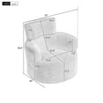 thumbnail image 2 of Euroco Modern Swivel Accent Chair with Adjustable Headrest, 360° Rotation, Berber Fleece Upholstery, Ergonomic Lounge Chair for Living Room & Office, 2 of 4