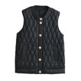 thumbnail image 2 of Ailaofu Women's Lightweight Quilted Puffer Vest Sleeveless Button Padded Gilet, 2 of 7