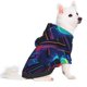 thumbnail image 2 of Fotbe Neon City Map Sudadera con Estampado para Perros Pequeños – Suéter con Capucha para Mascotas, Tela Suave de Forro Polar con Bolsillo-Medium, 2 of 7