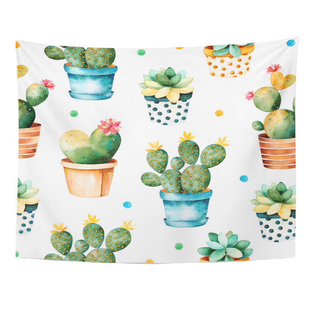 Tapestry Wall Hanging Tropical Cactus Plants Living Room Bedroom Dorm Home Decor 