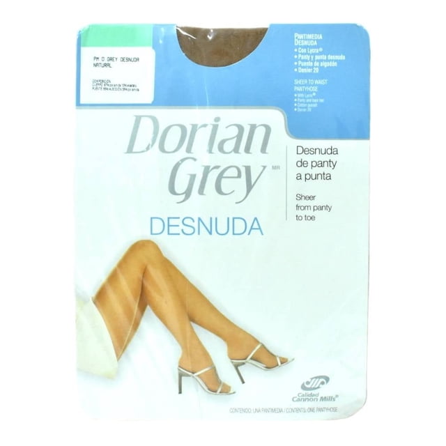 Panty medias Dorian Grey Talla M Elástica con Lycra con Punta de Algodón Café