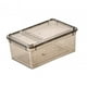 thumbnail image 1 of Caja de alimentación para reptiles, terrario transparente para reptiles, contenedor para transporte de tortugas negro, 1 of 9