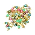 thumbnail image 1 of segolike 50pcs Imitation Pearl Pendants Charms Crystal Rhinestone DIY Jewelry Making Gold, 1 of 8