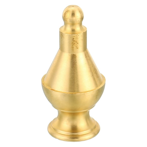 Unique Bargains M10 Thread Lamp Finial Cap Knob, Brass Lamp Shade Harp Top Screw Caps Decoration Light Fixture 24.5x52mm