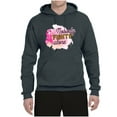 thumbnail image 3 of Nobody Fights Alone Watercolor Sparkles Breast Cancer Awareness Unisex Graphic Hoodie Sweatshirt, Charcoal, X-Large, 3 of 5