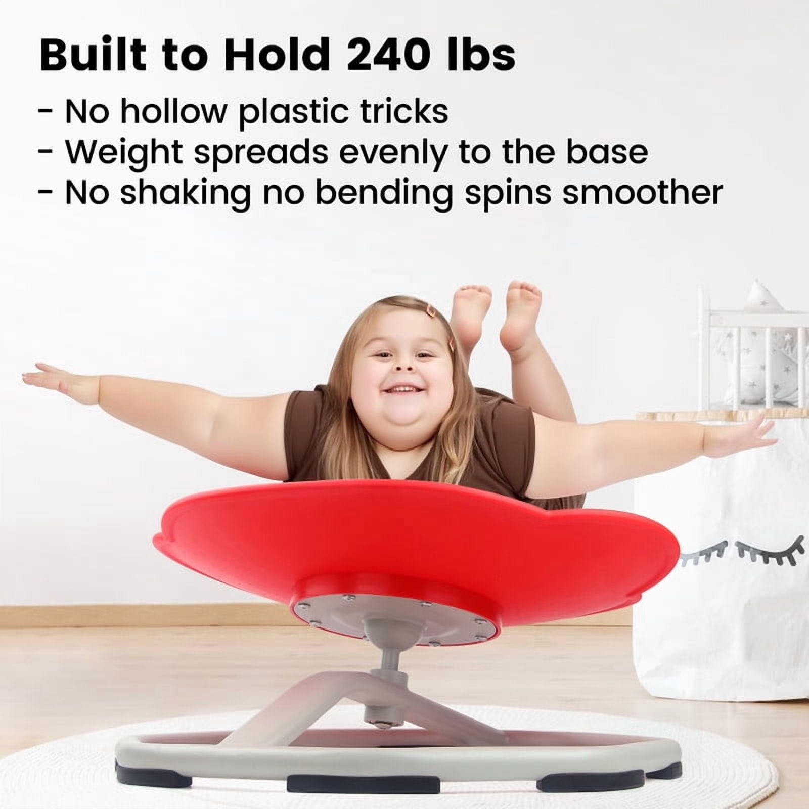 Every Moment Counts Sensory Spinning Chair for Kids - 360° Rotating Therapy Seat to Improve Balance & Coordination, Desk Chair for Autistic/ADHD Children Age 2-10, Non-Slip Sensory Integration Tool