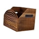 thumbnail image 4 of Caja de discos de vinilo, caja de madera para guardar álbumes, con asa cómoda, organizador de discos de CD de para CD, libros, archivos,, 4 of 9