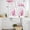 Pink, variant on Marble Blue Kitchen Curtains Sets for Windows 24 Inch Length, Gold White Modern Gradient Ocean Wavy Ripple Rod Pocket Window Treatments Tier Curtains and Valances Set for Bedroom/Bathroom