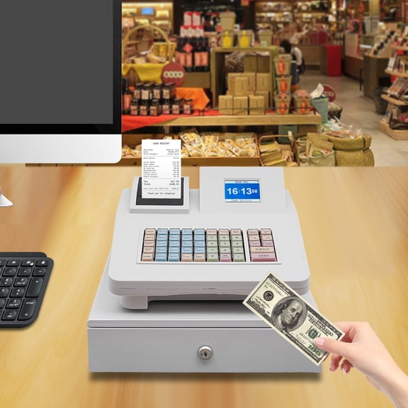 Electronic Cash Register Pos System Supermarket Bar Retail Shop with Cash Drawer For Restaurants, Supermarkets, Department Stores