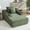 Green, variant on Demi Bonn 67" Corduroy Chaise Lounge Sofa Bed - 9.9" Armrest, Deep Seat, 3 Pillows, No Assembly, White