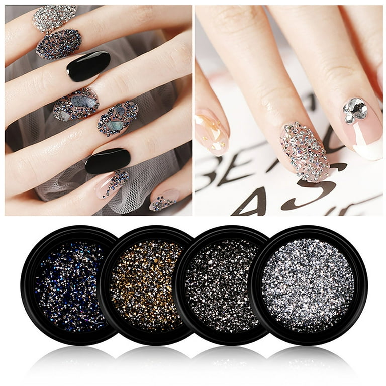 NKOOGH Glitter Shapes Nail Crushed Diamond Powder Nail Glitter Diamond  Powder Crushed Diamond Effect Jewelry Nail Accessories DIY Nail Accessories  Suitable for Nail Shop 
