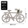 thumbnail image 2 of Accent Collection Farmhouse Wood Cycle Key Wall Mount Hanger Brown With 3 Hooks rack, Brown, 2 of 7